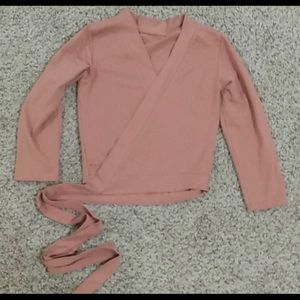 Barre ballet wrap around top with ties Small